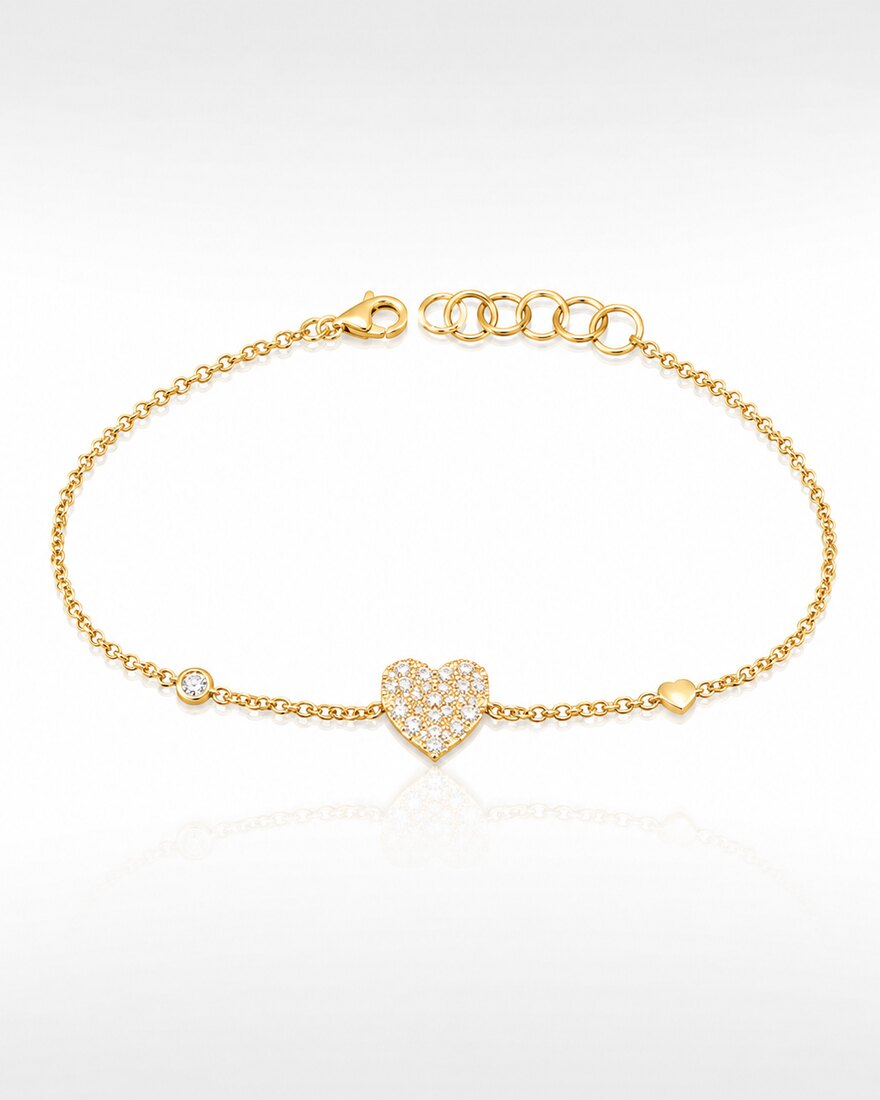 Bracciale con Cuore Pavé