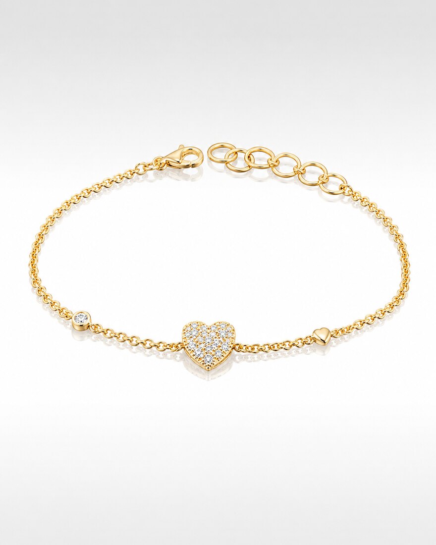 Bracciale con Cuore Pavé