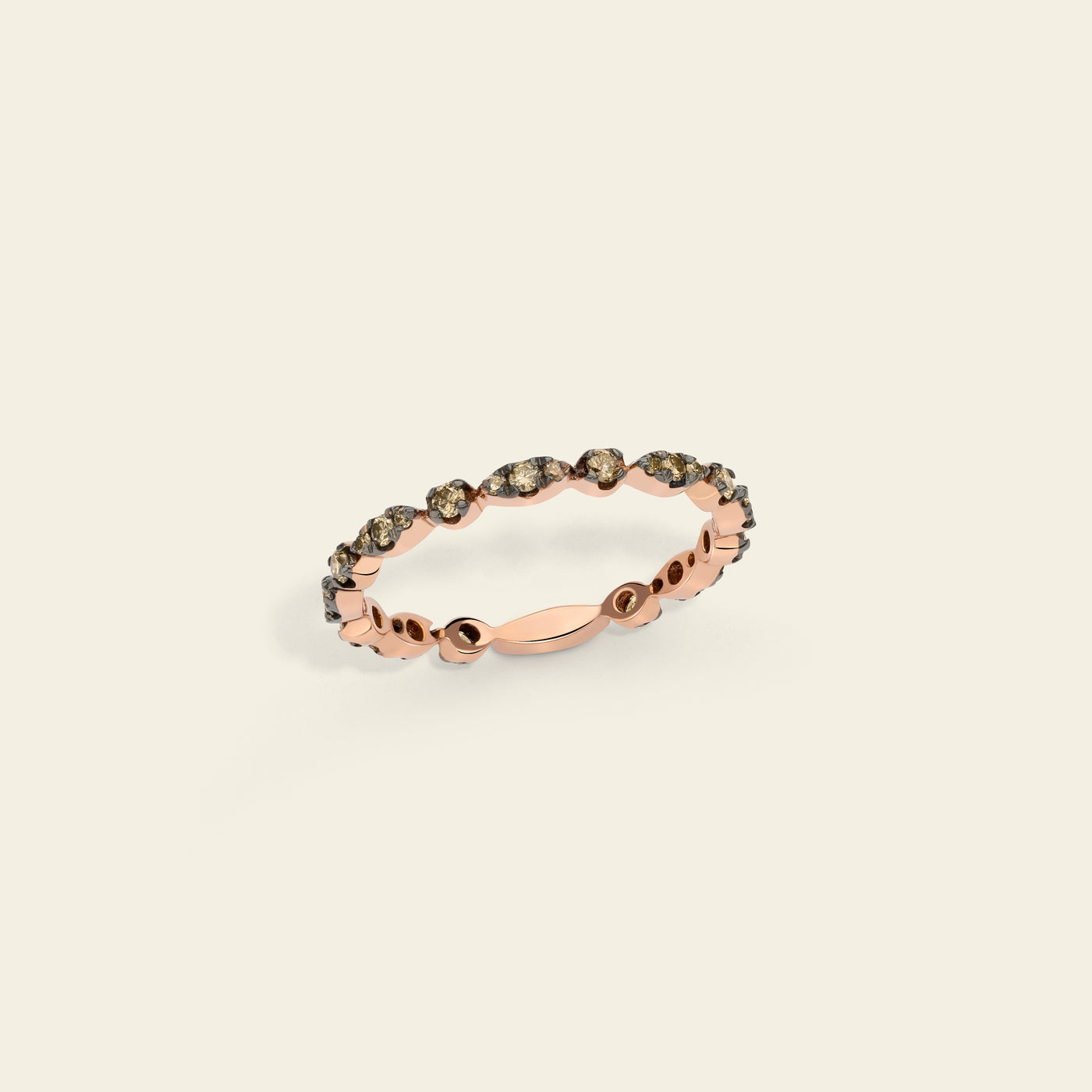 Anello eternelle con diamanti brown