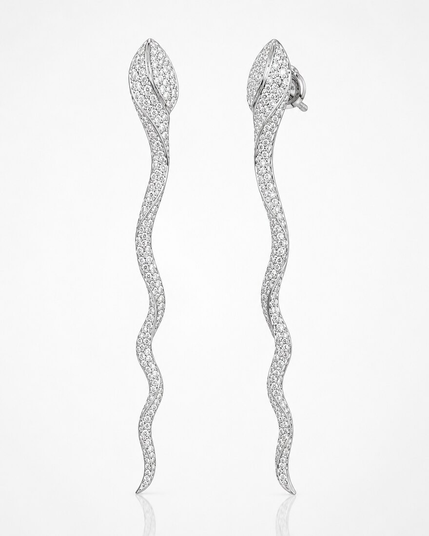 Orecchini Serpenti con Diamanti 3