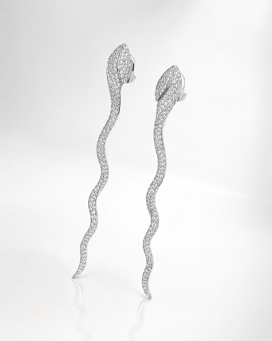 Orecchini Serpenti con Diamanti 4